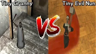 Granny vs Evil Nun || Tiny Mod Battle || Horror Game - 미니 그래니 vs 미니 미친수녀 배틀