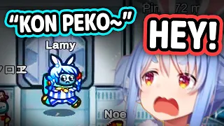 Pekora Scolds Lamy For Wearing A Pekora Skin And Yelling "Konpeko"【Hololive】