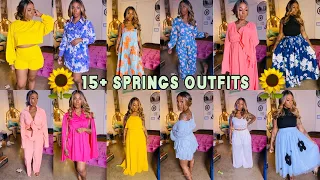 15+ OUTFITS UNDER 15 MINUTES | SPRING AND SUMMER CLOTHING HAUL FT SHEIN