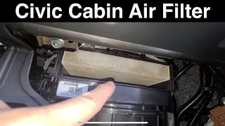 2019 Honda Civic how to remove cabin air filter