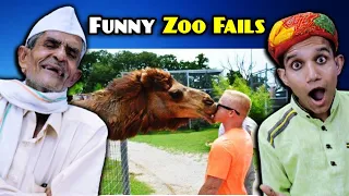 Villagers React To Funny Zoo Fails ! Tribal People React To Funny Zoo Fails