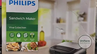 PHILIPS Sandwich Maker🥪700 watt with 2 year warranty,Non-Stick & XL size Plates.Easy to Use & Clean