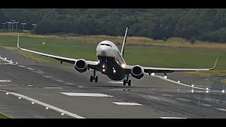 Cross Wind Landing and Go Around BHX Birmingham Airport