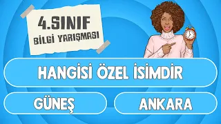 PUANLI BİLGİ YARIŞMASI : 4.Sınıflar TÜRKÇE ve MATEMATİK | Eğlenerek Öğreten Bilgi Yarışması 🧑‍🎓 - 🧠