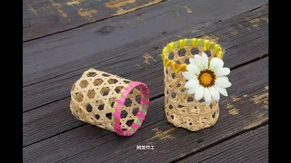 Hexagonal hole bamboo basket六角孔小簍