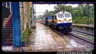 !!Indian Railways Suvidha train Curve into Khandala Descend Bhor ghats!!82653 Jaipur Suvidha Express
