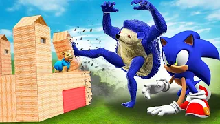 Can SONIC break into my FORT?! (Garry's Mod Sandbox)