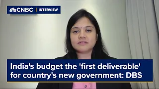 India's budget will be the 'first deliverable' for country's new government, says DBS