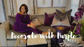 Decorating with purple | Purple accent color in living room