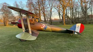 American Heritage Museum - Nieuport 28 Restoration Complete, Engine Tests, Taxi Tests - March 2022