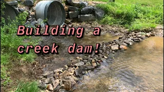 Building a Creek Dam! Ep. 2