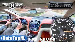 Bentley Bentayga V8 Diesel TOP SPEED 270km/h on AUTOBAHN by AutoTopNL