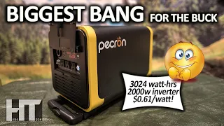 LARGEST 3024wh Solar Generator! 2000w Pecron Q3000S Portable Solar Power Station Review