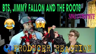 BTS, Jimmy Fallon and The Roots Sing Dynamite   Producer Reaction   YouTube