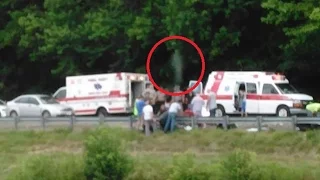 Moment ‘soul’ leaves motorcycle crash victim’s body; Police shooting man on bus - 07/19/2016