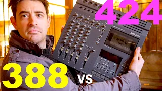 Tascam 388 vs Portastudio 424 // Recording Drums to Tape