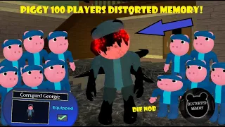 Piggy Book 2 but 100 Players DISTORTED MEMORY! (Corrupted Georgie)