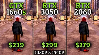 RTX 2060 vs RTX 3050 vs GTX 1660 Super | Test In 10 Games at 1080P & 1440P