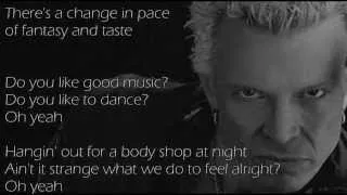 Billy Idol - Flesh For Fantasy - HQ - Scroll Lyrics "22"