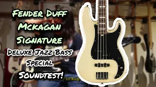Fender Duff Mckagan Signature Deluxe Jazz Bass Special Soundtest! [No Talking]
