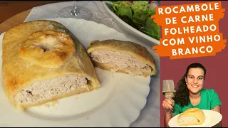 Receita para o fim do ano | Rocambole folheado de carne moída de porco e vinho branco