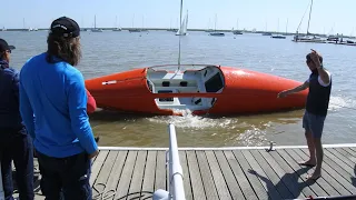 19.05.2018. Rowing boat AKROS roll over test.UK. Тестовый переворот лодки "АКРОС", Англия.