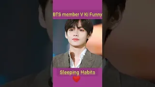 BTS Member V Ki Funny Sleeping Habits | BTS V Unique Facts | BTS V Shorts Video | Kimtaehyung | #BTS