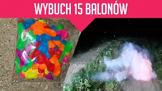 Wybuch 15 balonów - Balony VS Petarda