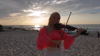 😇 Like angel's voice - Feel - Jak anioła głos ❤🌴street performance violin cover by Sandra Cygan 🎻