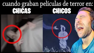 Cuando graban pelis de terror en Latinoamérica... xd - CHICOS vs CHICAS 😂