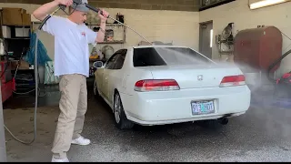 Honda prelude exhaust revs and pulls!