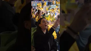 Caitlin Clark and Erica Wheeler watch the Indiana Pacers win a playoff game