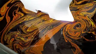 Hydro dipping a guitar body with Magic Marble Paint