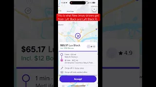This is what New Jersey drivers get from Lyft black and Lyft black xl rides. Unfortunately 🧐