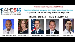Day in the Life of a Family Medicine Physician | AMSSM MSIG Day in the Life Webinar Series