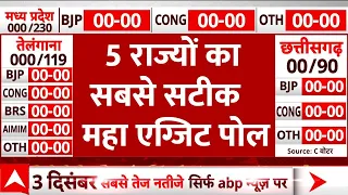 ABP EXIT POLL: सबसे सटीक 5 राज्यों का महा एग्जिट पोल । Assembly Election