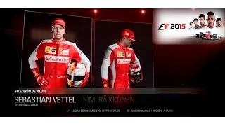 F1 2015 Menu Team and Drivers 2015 - Codemasters