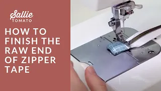 How to Finish the Raw End of Zipper Tape