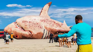 ENCONTREI O ULTRA MEGALODON NO GTA 5 (medo!)