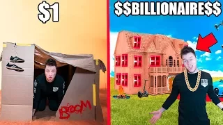 $1 BOX FORT Vs BILLIONAIRE BOX FORT CHALLENGE!! 📦💰