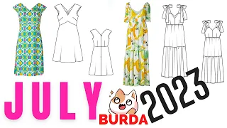 Burda 7/2023 Швейный журнал: ПОЛНЫЕ ЧЕРТЕЖИ | Ваше новое вдохновение