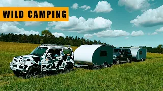 4x4 offroad trip with mini caravans wild camping | OFF TOUR Show | Pajero Jimny camper