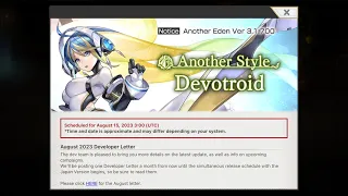 Another Eden Global Update 3.1.700 Another Style Devotroid (AS Premaya)! AS Ruina Manifest & More!