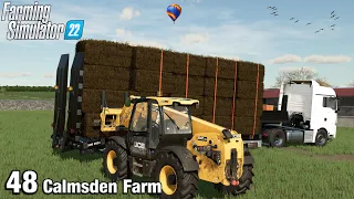 HOW MANY SILAGE BALES CAN WE GET ON THIS TRAILER? - Farming Simulator 22 FS22 Calmsden Farm Ep 48