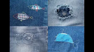 7 идей веселых заплаток на джинсы.
