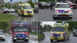 Brandweer Politie en Ambulances in Venlo met hoge spoed naar en van dodelijk ongeval in Reuver!