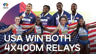 USA secure 4x400m relay victory | World Athletics Championships Oregon 22