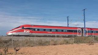 Trenes Alta Velocidad (Ouigo, Iryo, Avlo, Ave), Alvia. Viaducto Lavernó. Lavern-Subirats. 30/11/2023