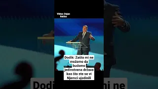 Dodik: Zašto mi ne možemo da budemo jedinstvena država kao što ste se vi Njemci ujedinili #shorts