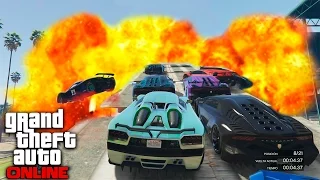 GTA V ONLINE | Funny Moments " ¡¡CARRERA CON 21 PERSONAS!! c/ XxIVANFOREVERxX y byAbeel | Galgo96ESP